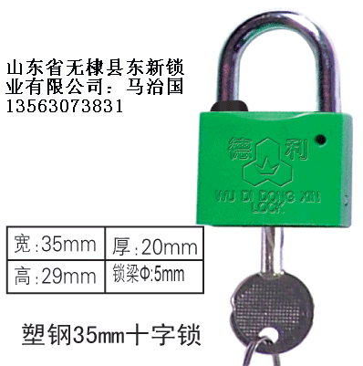 塑鋼35mm十字表箱掛鎖,電表箱計(jì)量箱通用掛鎖,一把鑰匙開多把鎖